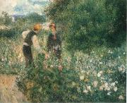 Pierre-Auguste Renoir Picking Flowers painting